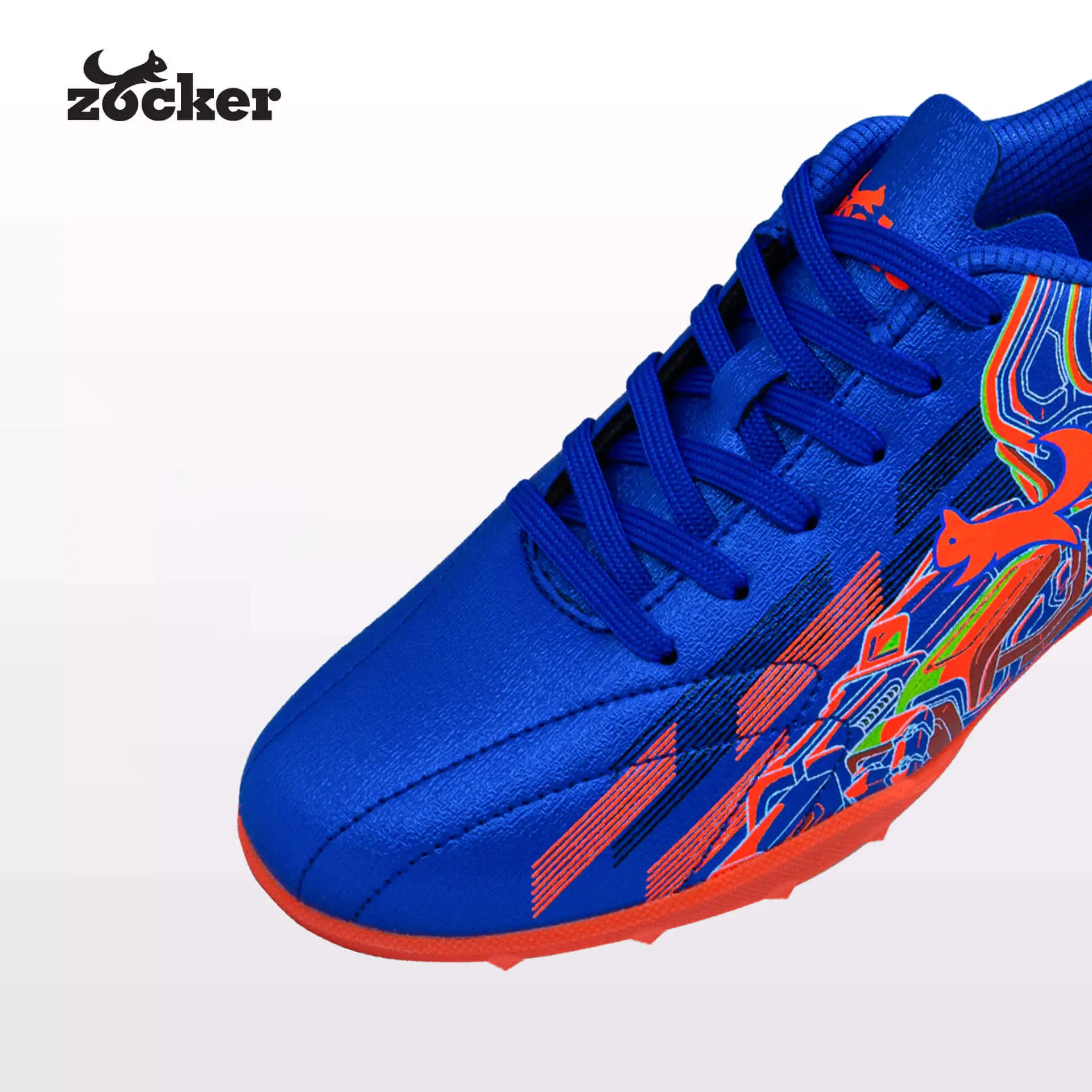 Giày đá bóng trẻ em Zocker Kiên Cường Royal Blue/Orange