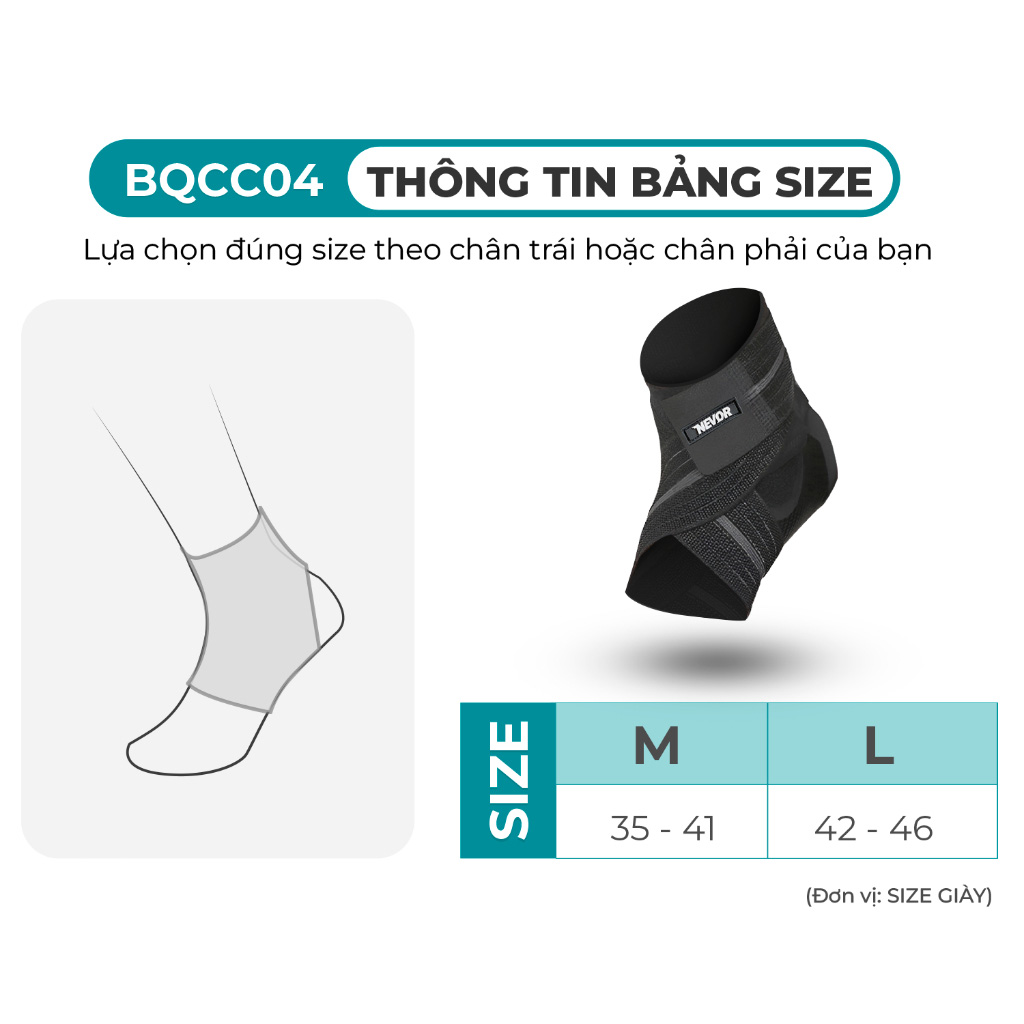 Băng Cổ Chân Cao Cấp Nevor BQCC04