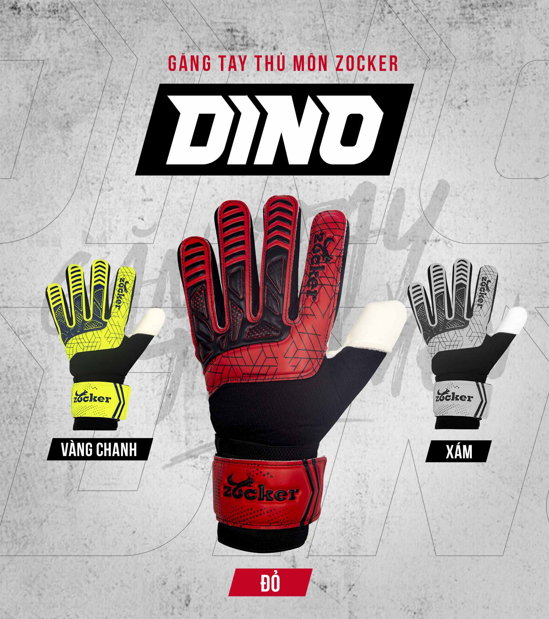 Găng Tay Thủ Môn Zocker Gloves Dino