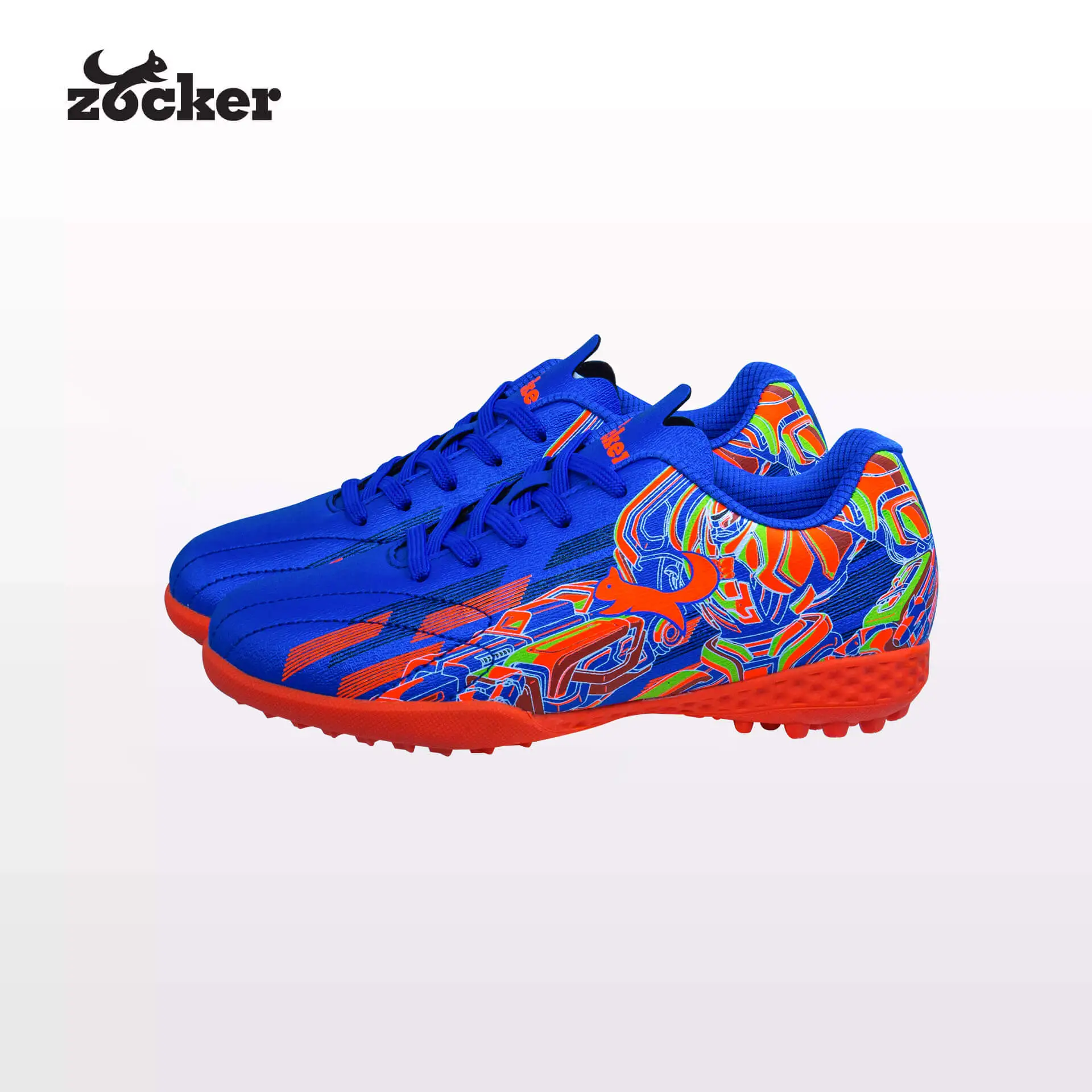 Giày đá bóng trẻ em Zocker Kiên Cường Royal Blue/Orange